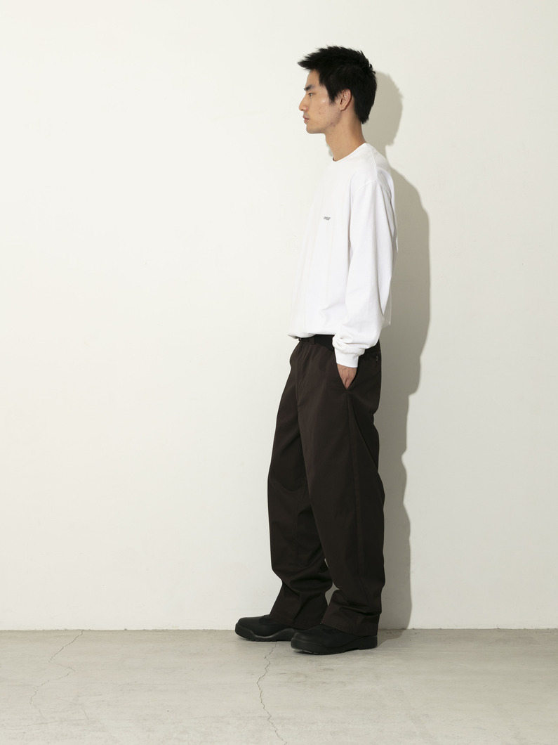 コットンギャバジン パンツ 詳細画像 brown 2