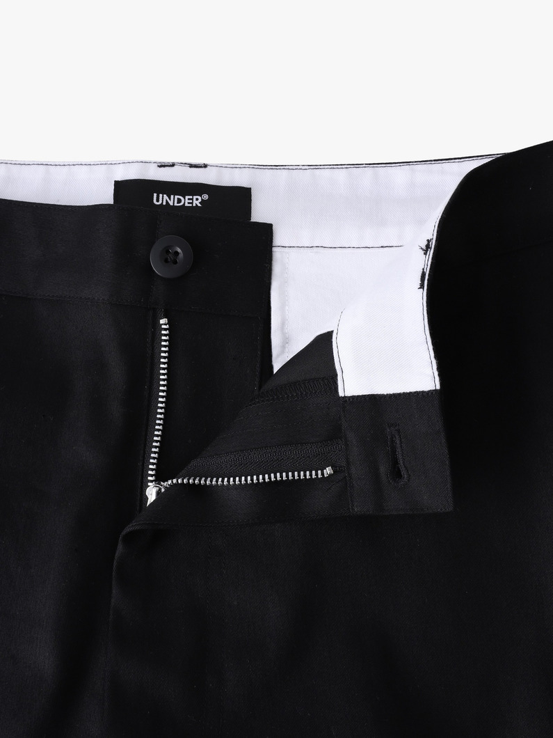 スプリットロゴ ヴィンテージギャバジン パンツ 詳細画像 white 2