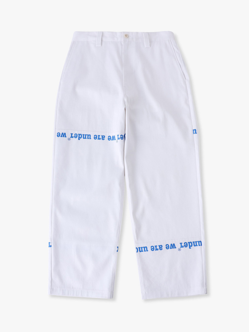 スプリットロゴ ヴィンテージギャバジン パンツ 詳細画像 white 1