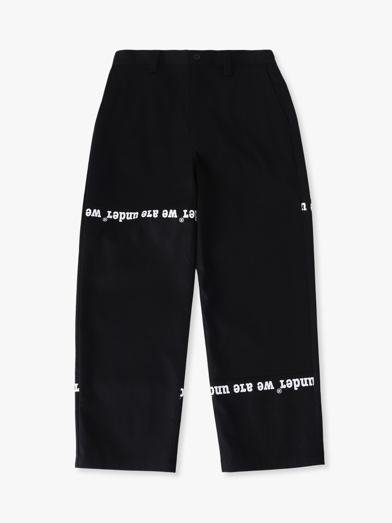 スプリットロゴ ヴィンテージギャバジン パンツ 詳細画像 black