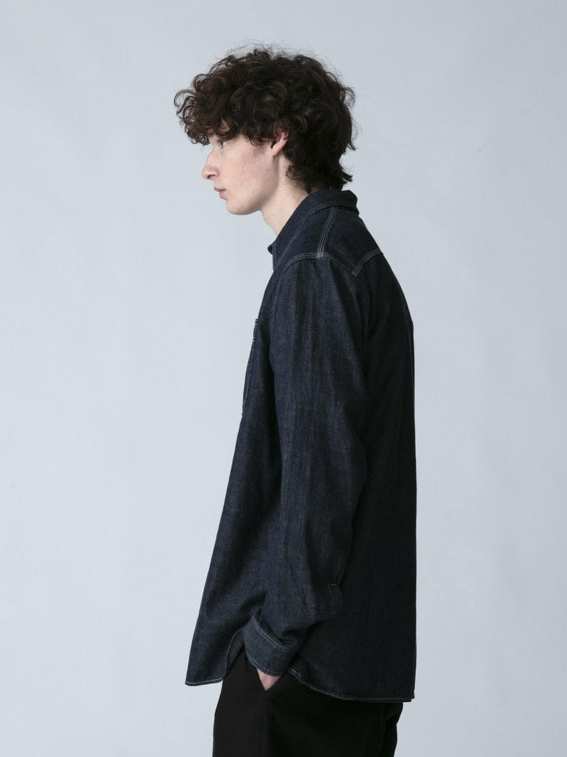 デニム ワークシャツ 詳細画像 indigo 2