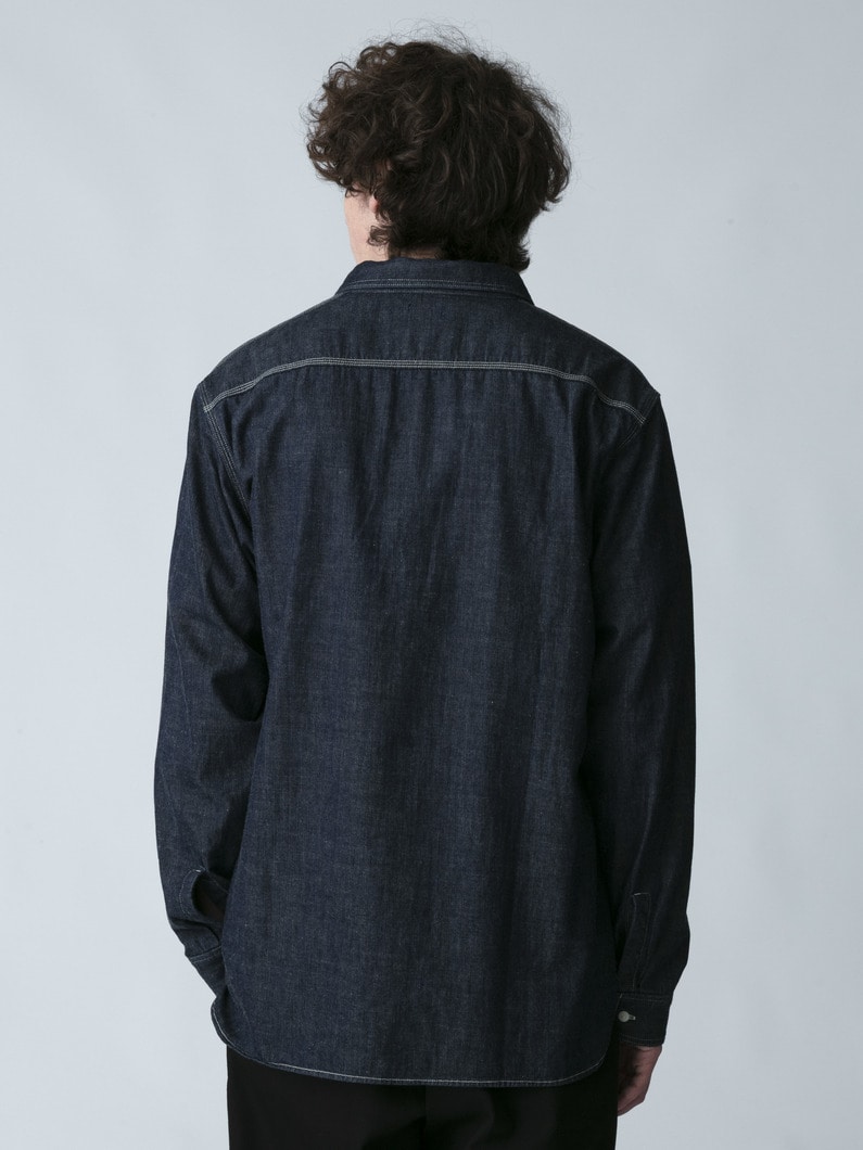 デニム ワークシャツ 詳細画像 indigo 3