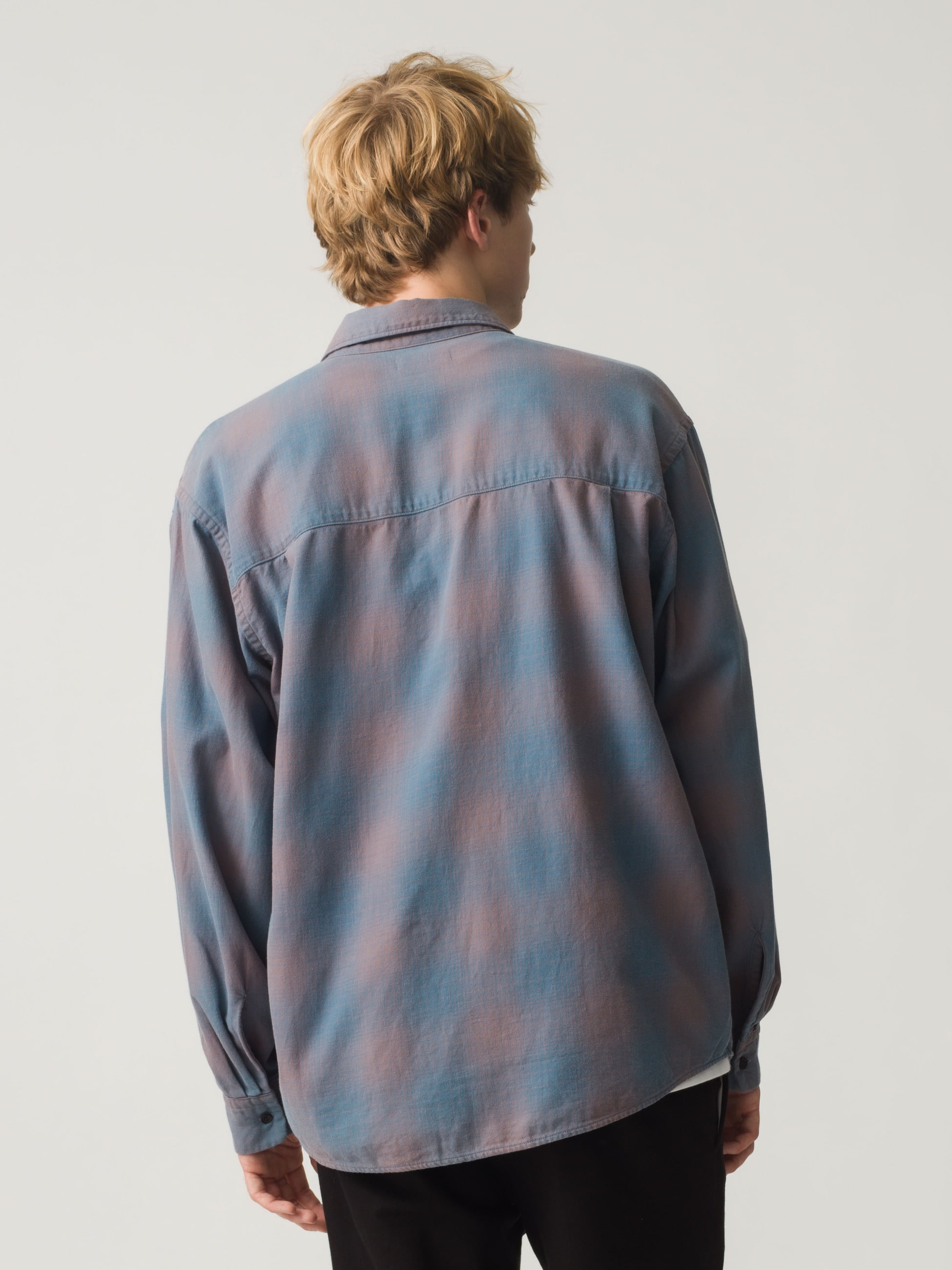 インディゴ オンブレツイル チェックシャツ｜RHC(アールエイチ