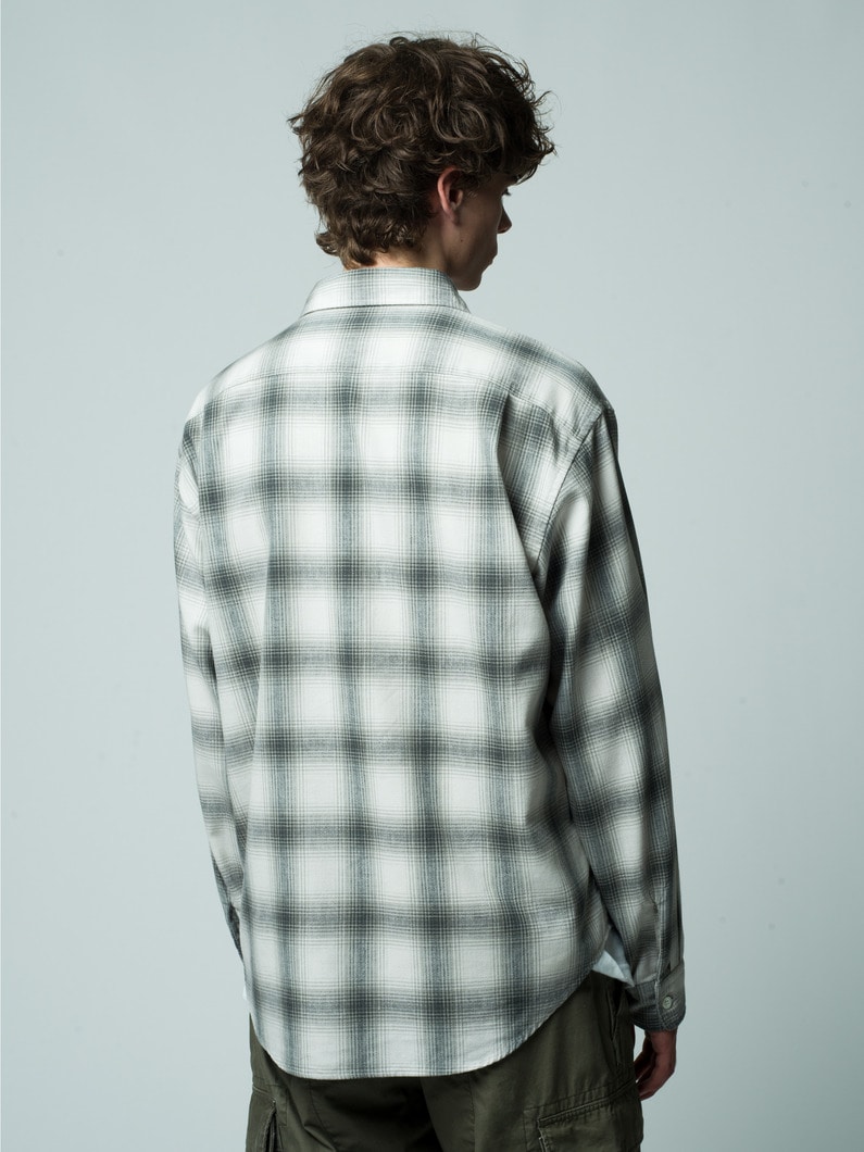 ドビークロスチェック シャツ 詳細画像 off white 2