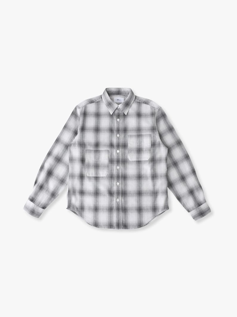 ドビークロスチェック シャツ 詳細画像 off white 3