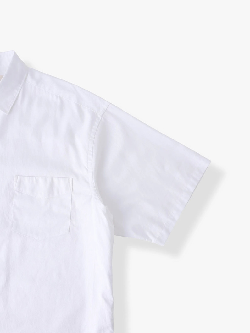 アルビニ オックスフォード ショートスリーブシャツ 詳細画像 white 2