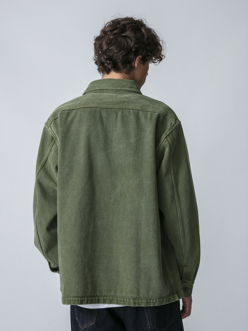 オーガニックコットン ドリルシャツ 詳細画像 olive 3