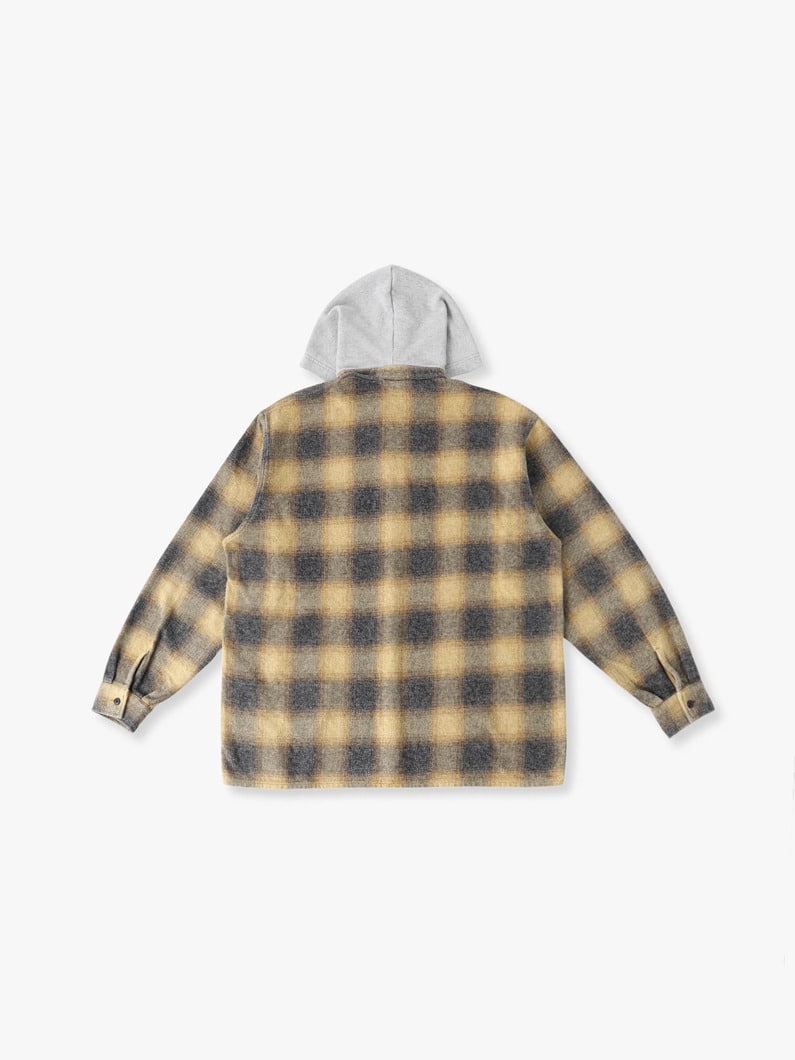 フーディー チェックシャツ 詳細画像 red 2