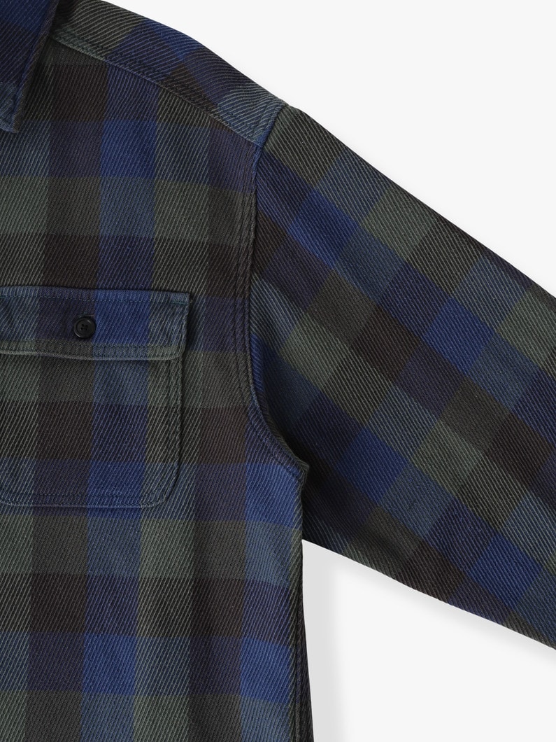 カルゼ チェックシャツ 詳細画像 white 2