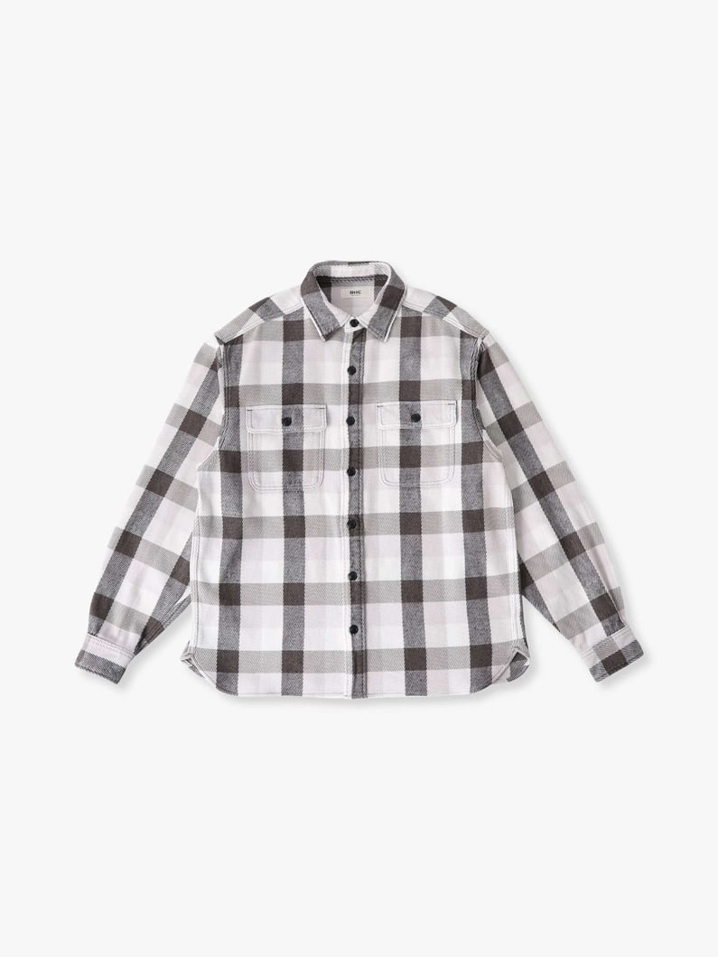 カルゼ チェックシャツ 詳細画像 white 4