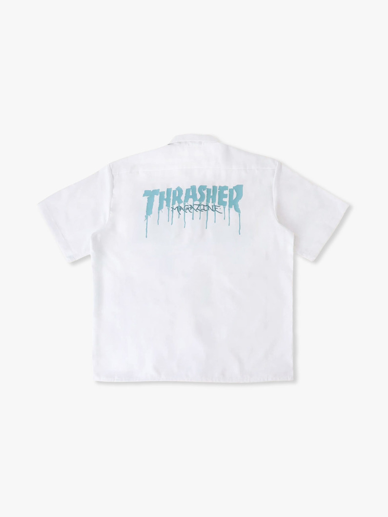 ロゴ ショートスリーブ シャツ 詳細画像 blue 5