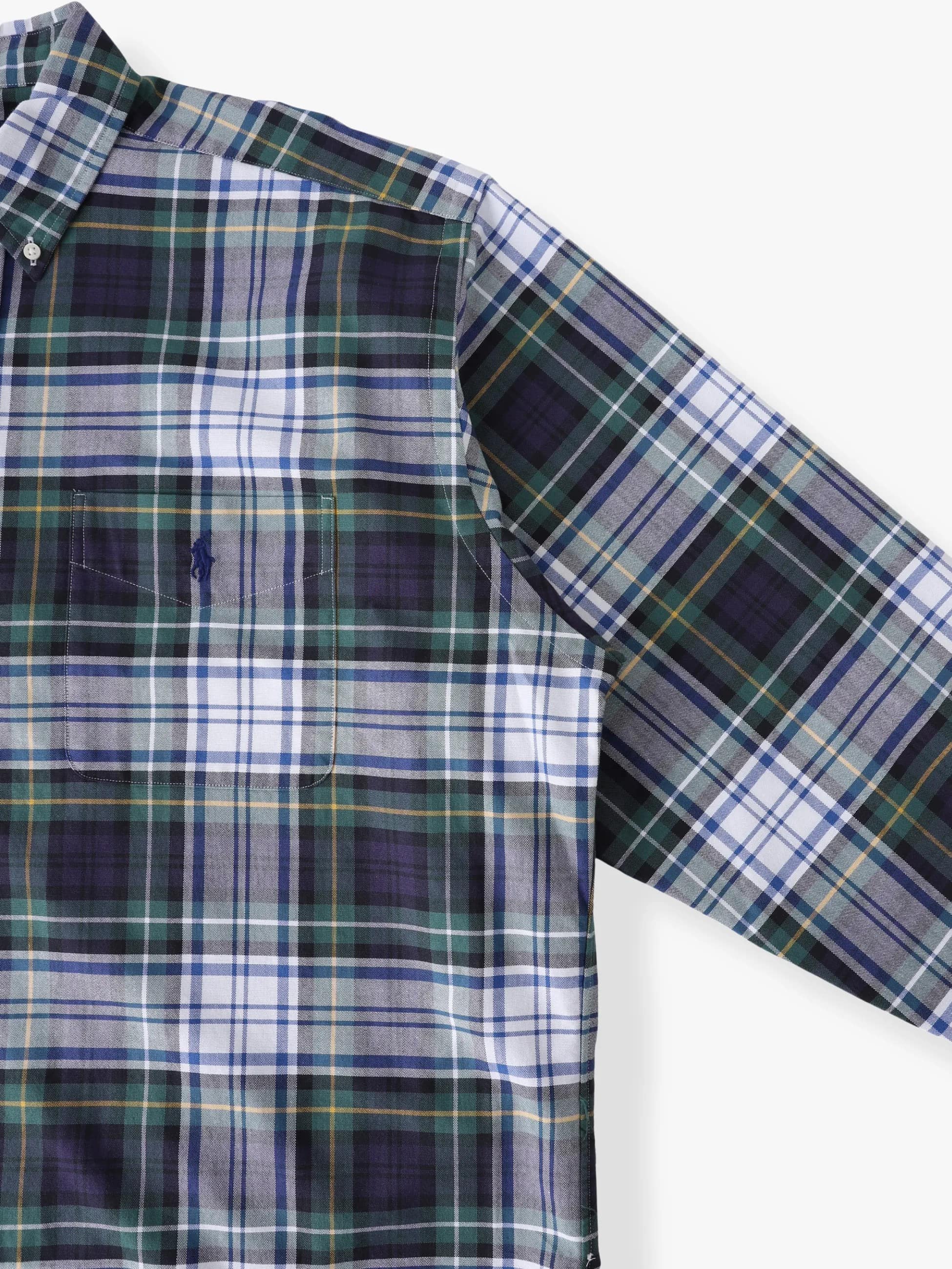 ポロラルフローレン　POLO RALPH LAUREN ダウン　紺緑チェック POLO RALPH LAUREN ポロ ラルフローレン ダウンジャケット