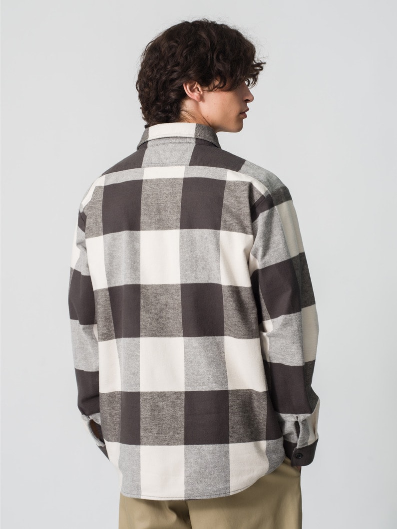 フランネル チェックシャツ 詳細画像 white 2