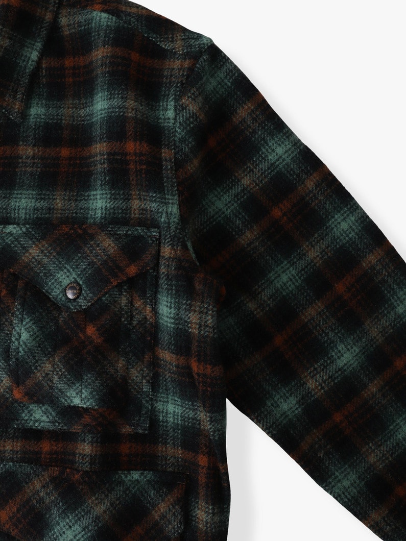 メイソンウール シャツジャケット 詳細画像 green 2