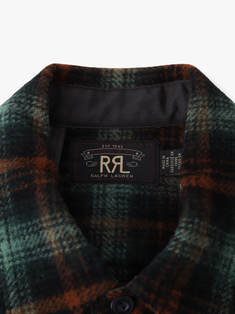 メイソンウール シャツジャケット 詳細画像 green 3