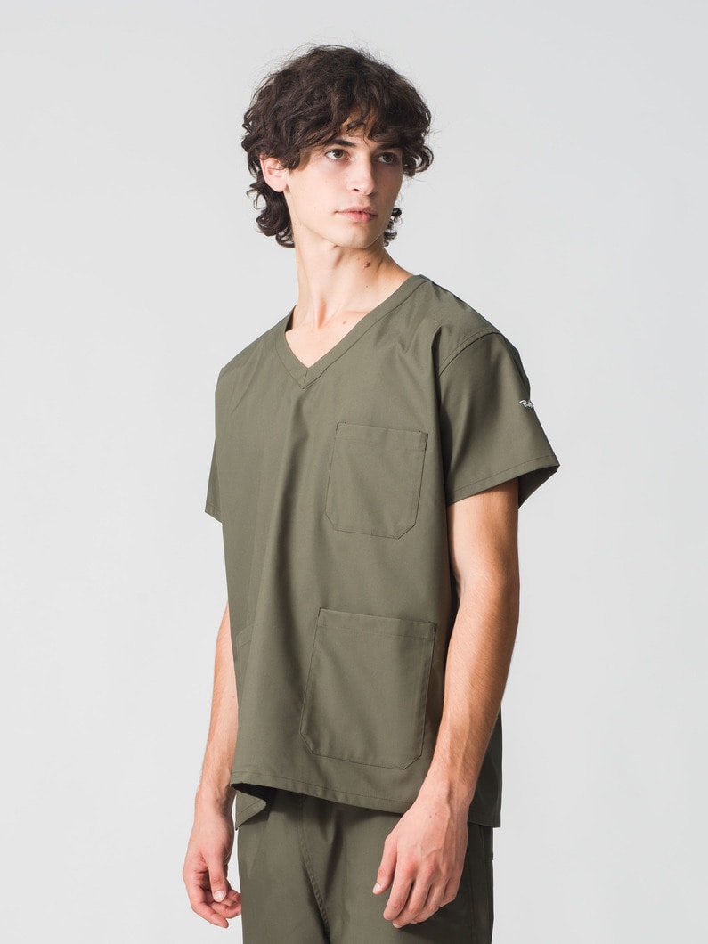 スクラブ トップス（メン） 詳細画像 khaki