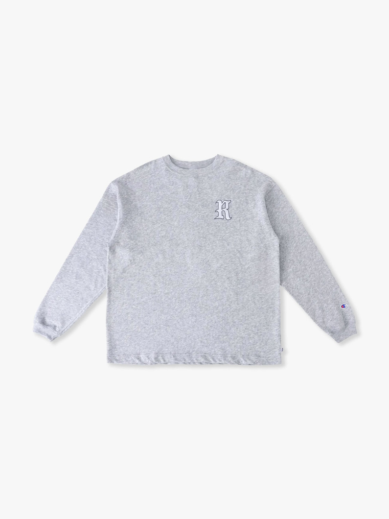Rロゴ スウェットプルオーバー 詳細画像 gray 4