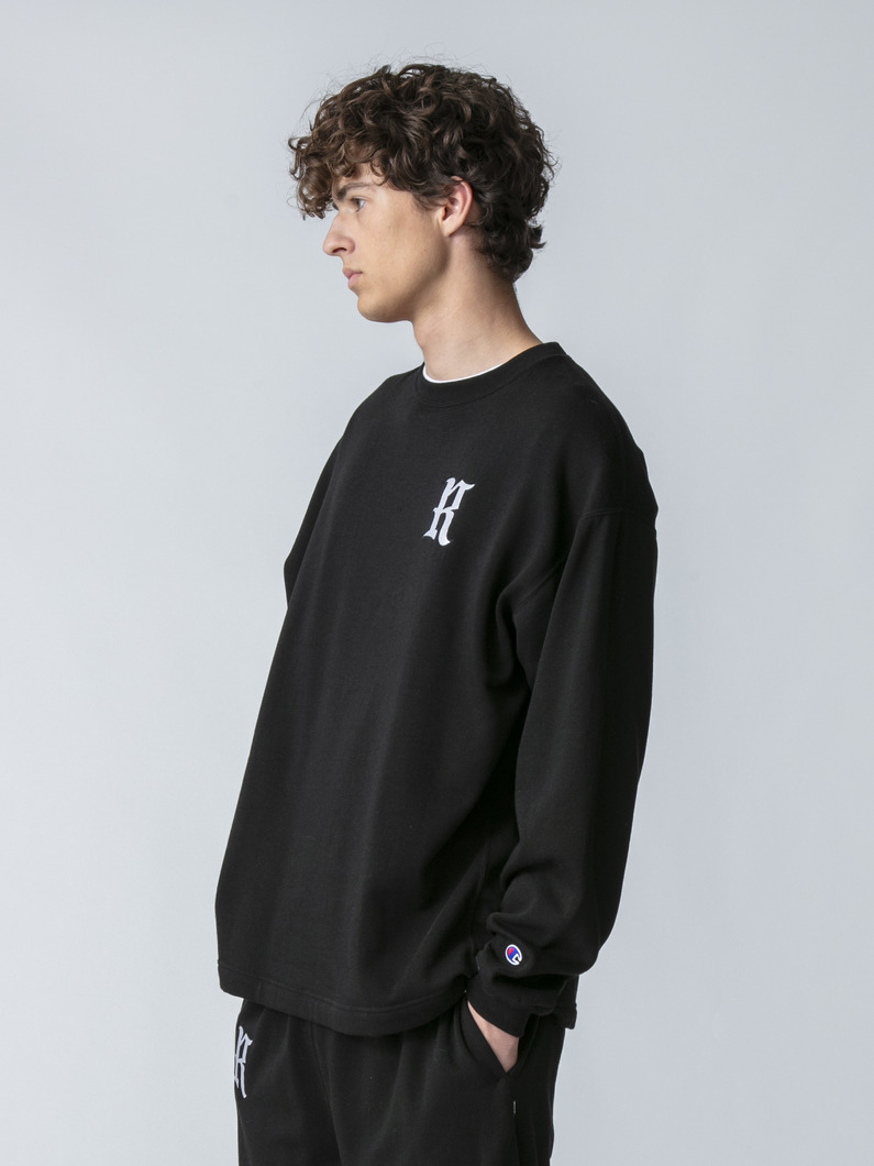 Rロゴ スウェットプルオーバー 詳細画像 black 2