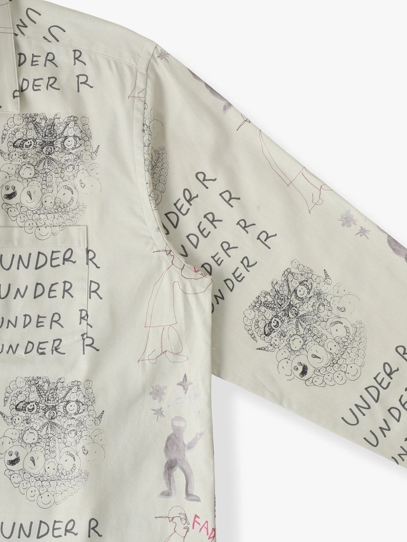 オールオーバーパターン シャツ 詳細画像 ivory 2