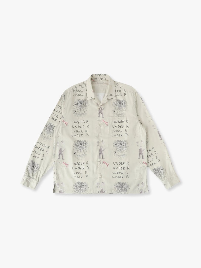 オールオーバーパターン シャツ 詳細画像 ivory 4