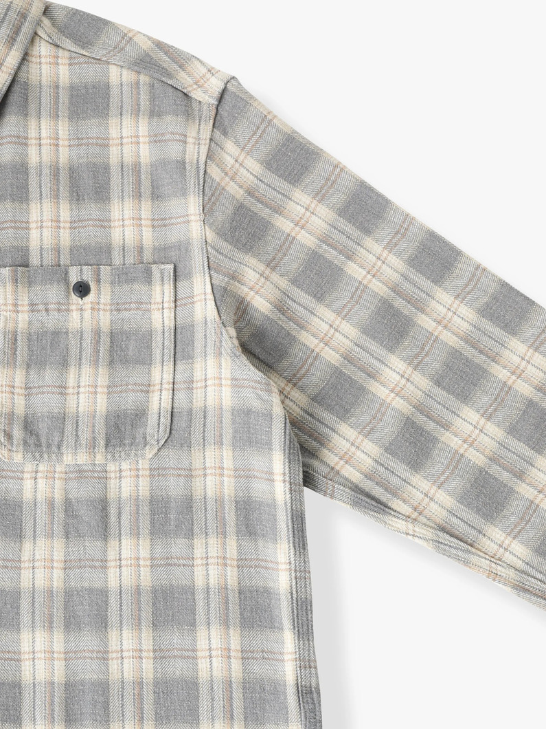 フェード タータンチェック シャツ 詳細画像 brown 2