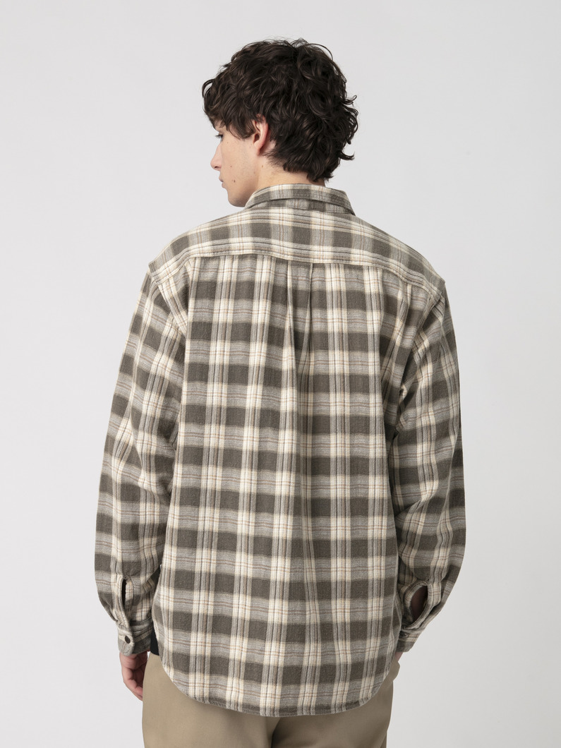 フェード タータンチェック シャツ 詳細画像 brown 2