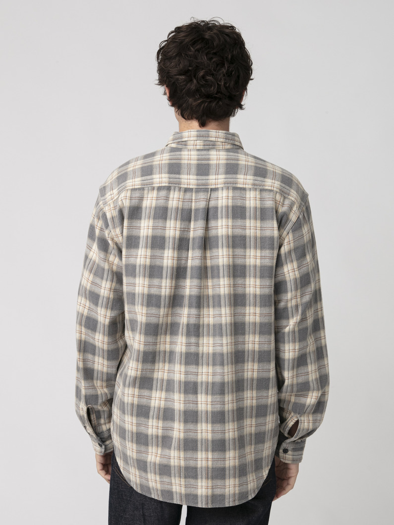 フェード タータンチェック シャツ 詳細画像 blue 2