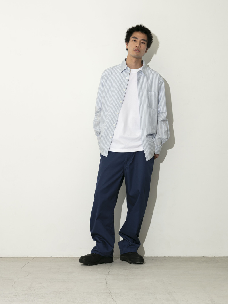 ランダムストライプ シャツ 詳細画像 sax