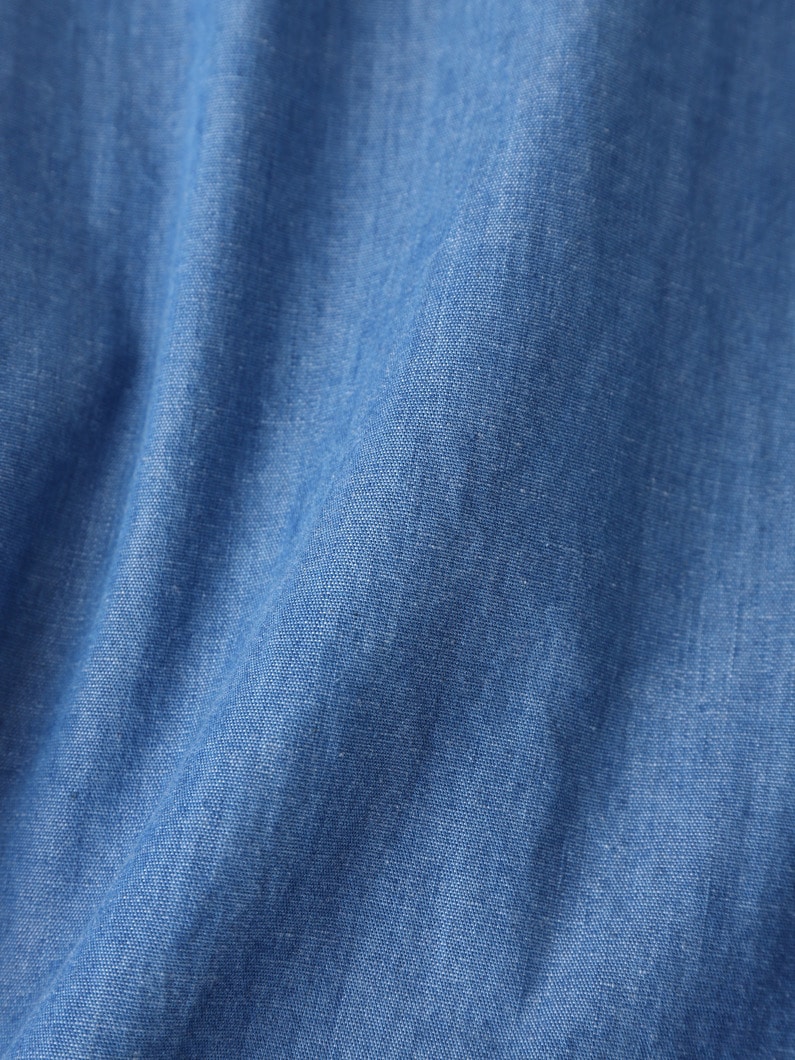 カジュアル シャンブレー ワークシャツ 詳細画像 blue 3