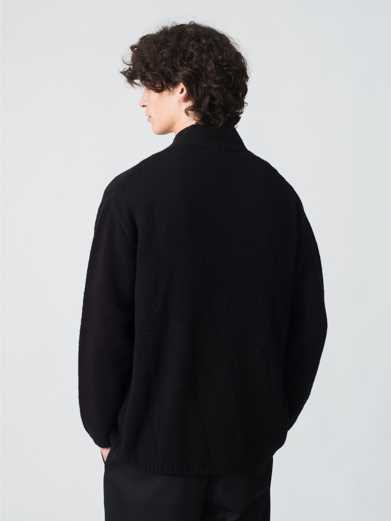 いも様 ロンハーマン ラクーンニット カーディガン バルーンスリーブ 黒 XS ウール ニットカーディガン｜Ron Herman(ロンハーマン)｜Ron Herman