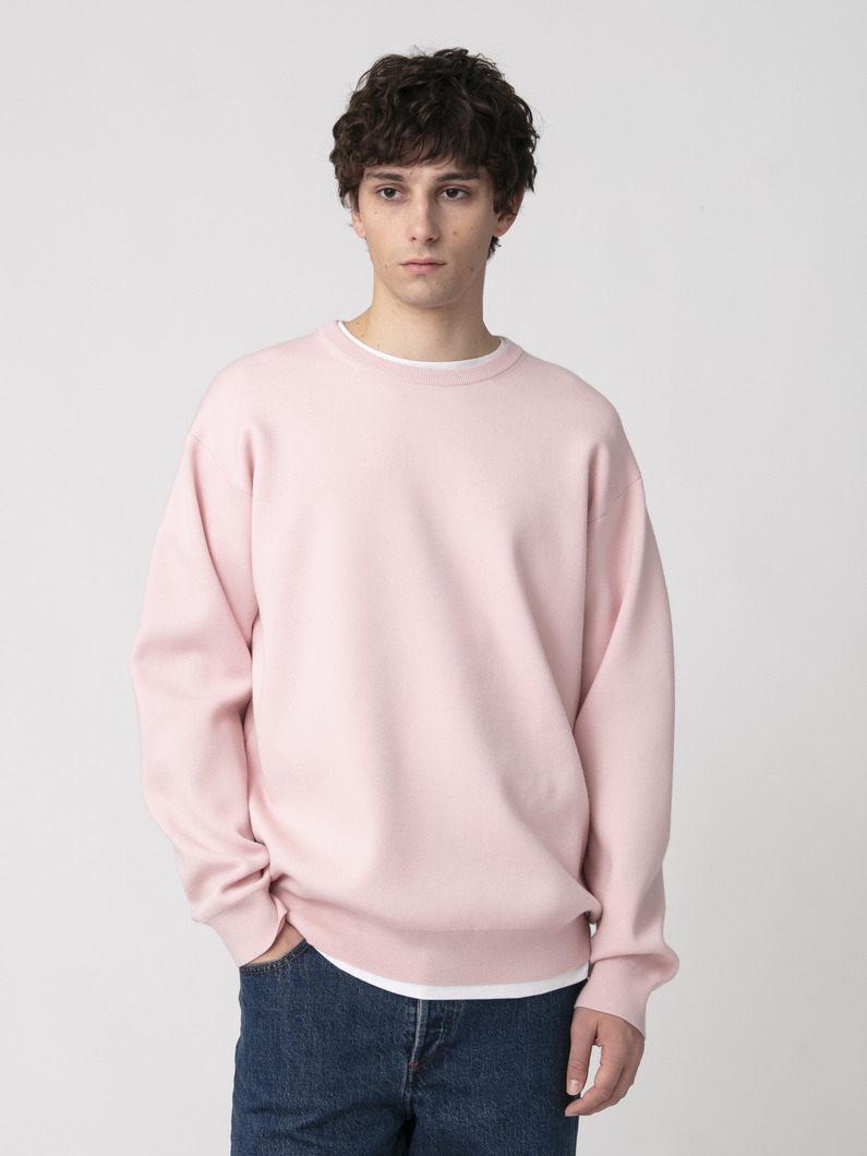 スムース ウールニット プルオーバー 詳細画像 pink