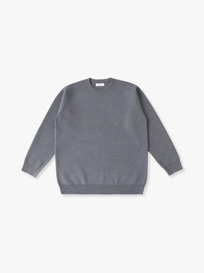 スムース ウールニット プルオーバー 詳細画像 gray 3