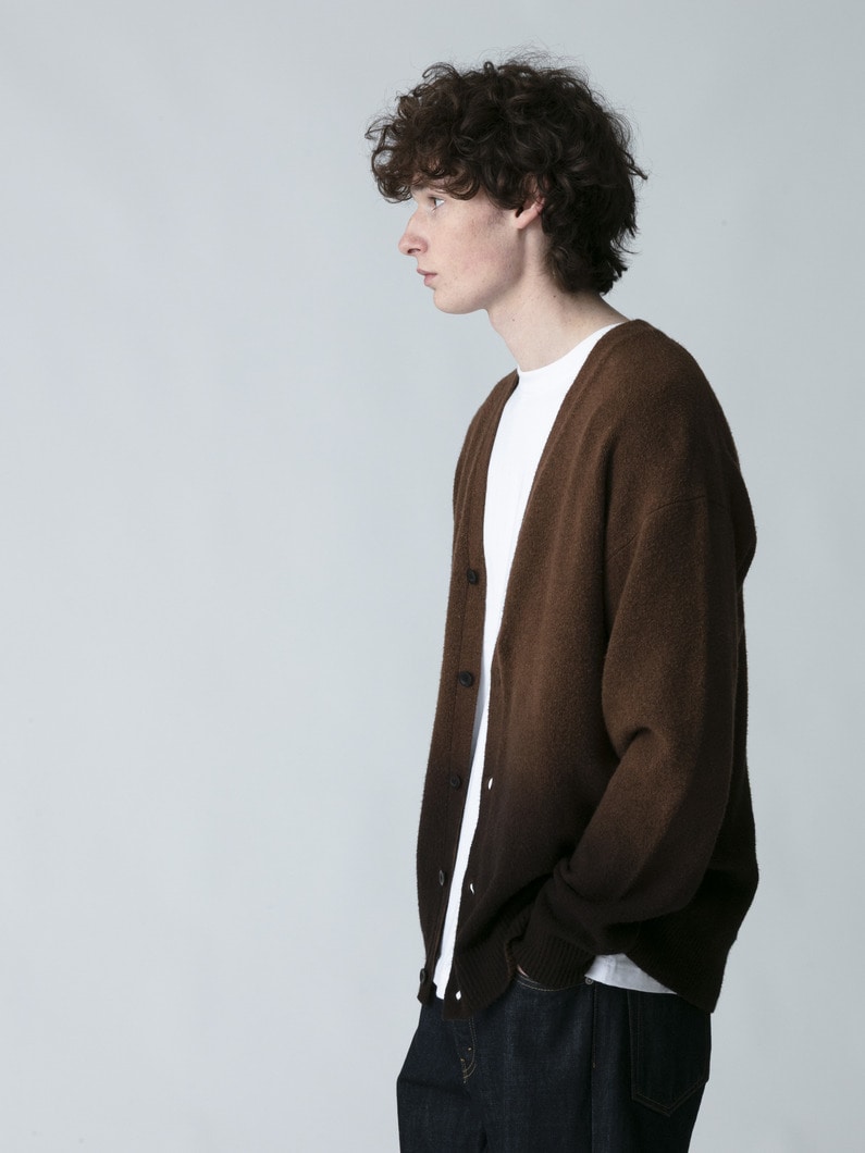 グラデーション コットンニットカーディガン 詳細画像 brown 2