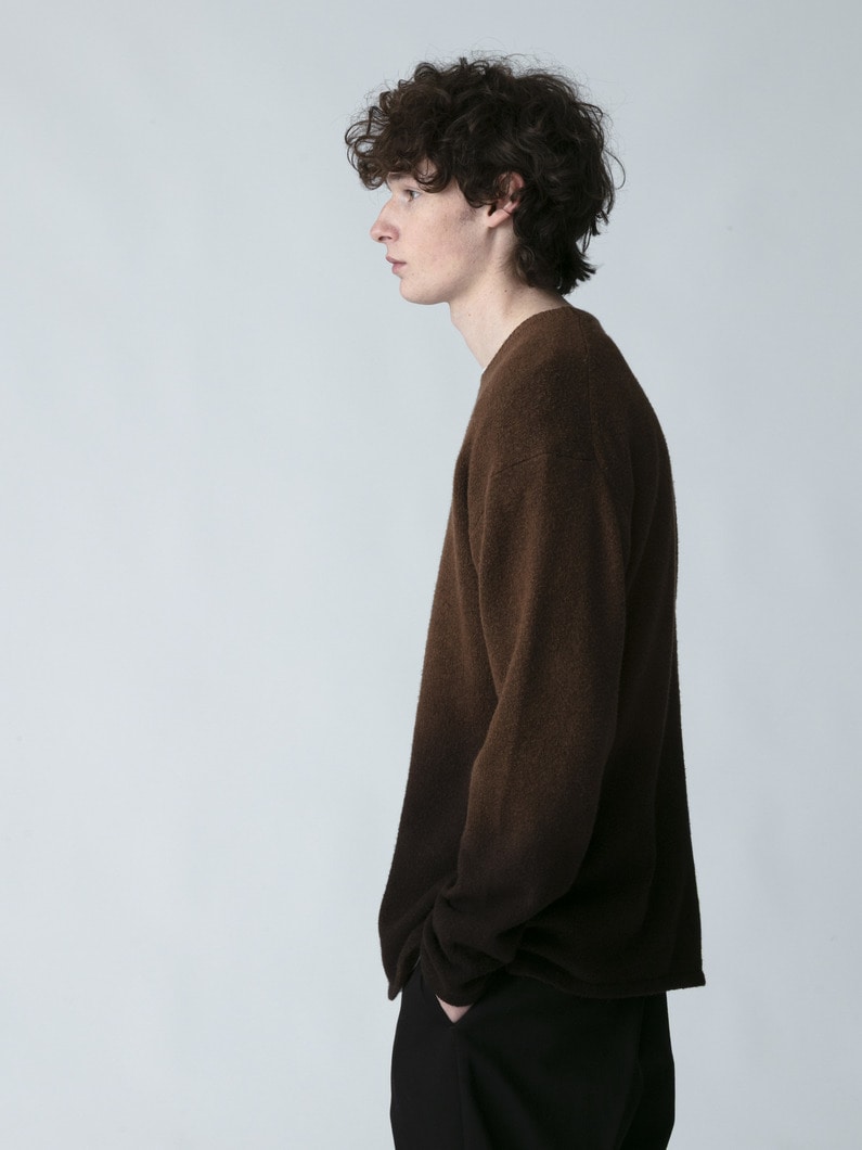 グラデーション コットンニットプルオーバー 詳細画像 brown 2