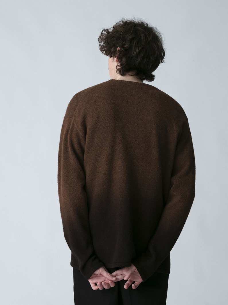 グラデーション コットンニットプルオーバー 詳細画像 brown 3