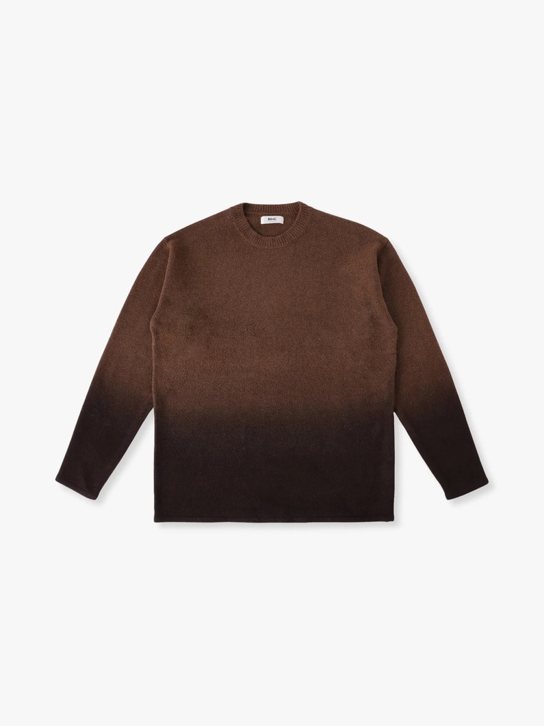 グラデーション コットンニットプルオーバー 詳細画像 brown 4