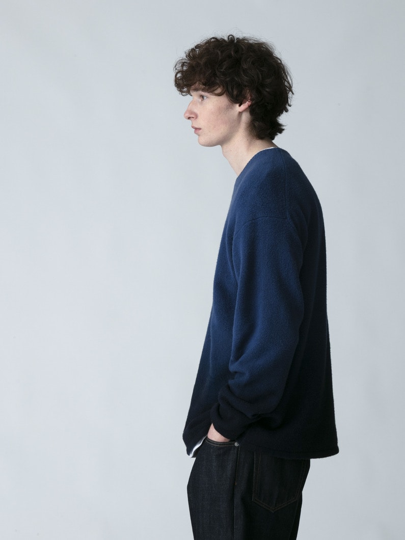 グラデーション コットンニットプルオーバー 詳細画像 blue 2