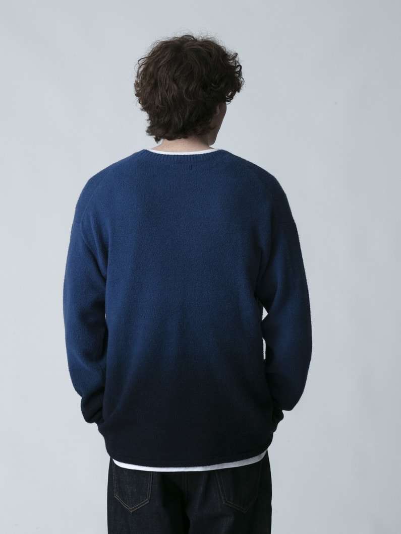 グラデーション コットンニットプルオーバー 詳細画像 blue 3