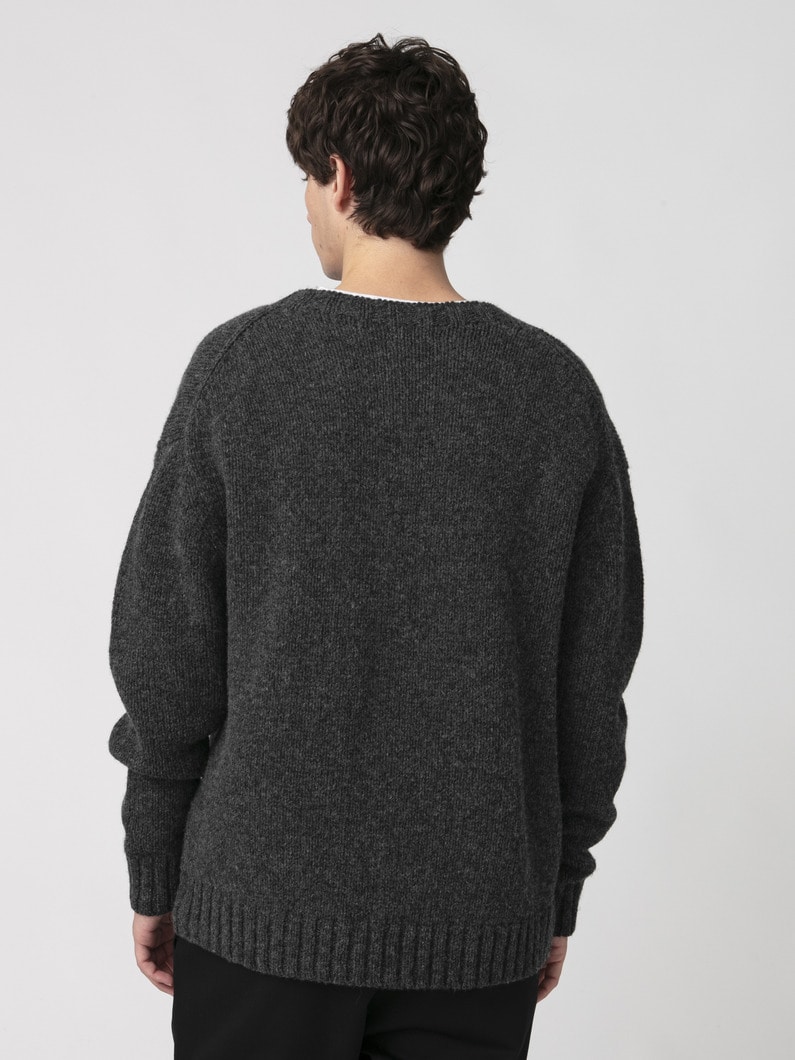 ベーシック ウールニット プルオーバー 詳細画像 charcoal gray 2