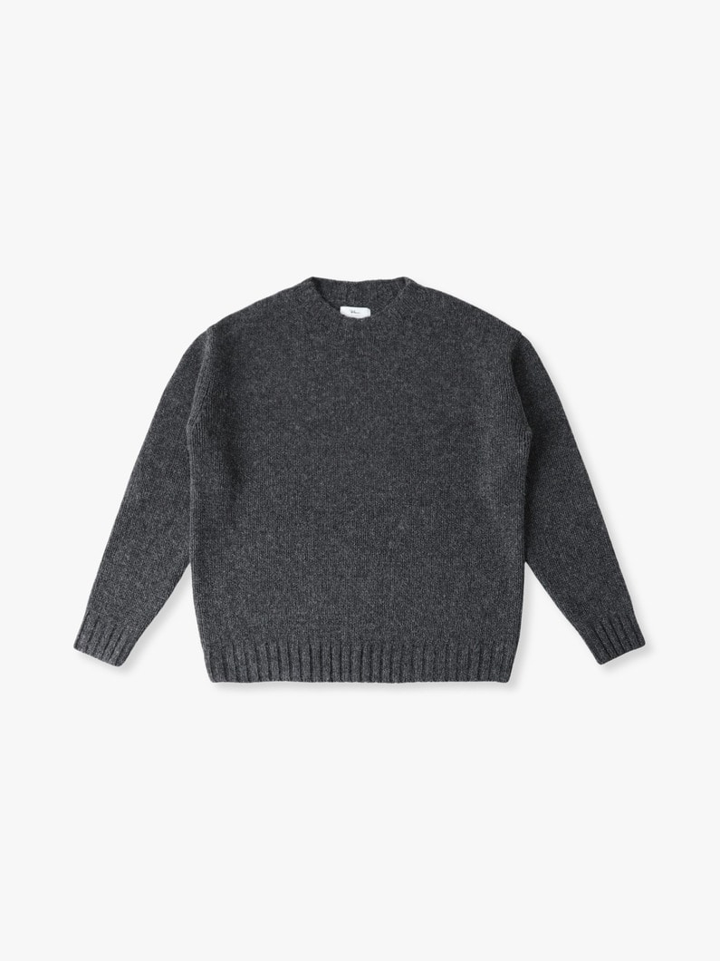ベーシック ウールニット プルオーバー 詳細画像 charcoal gray 3