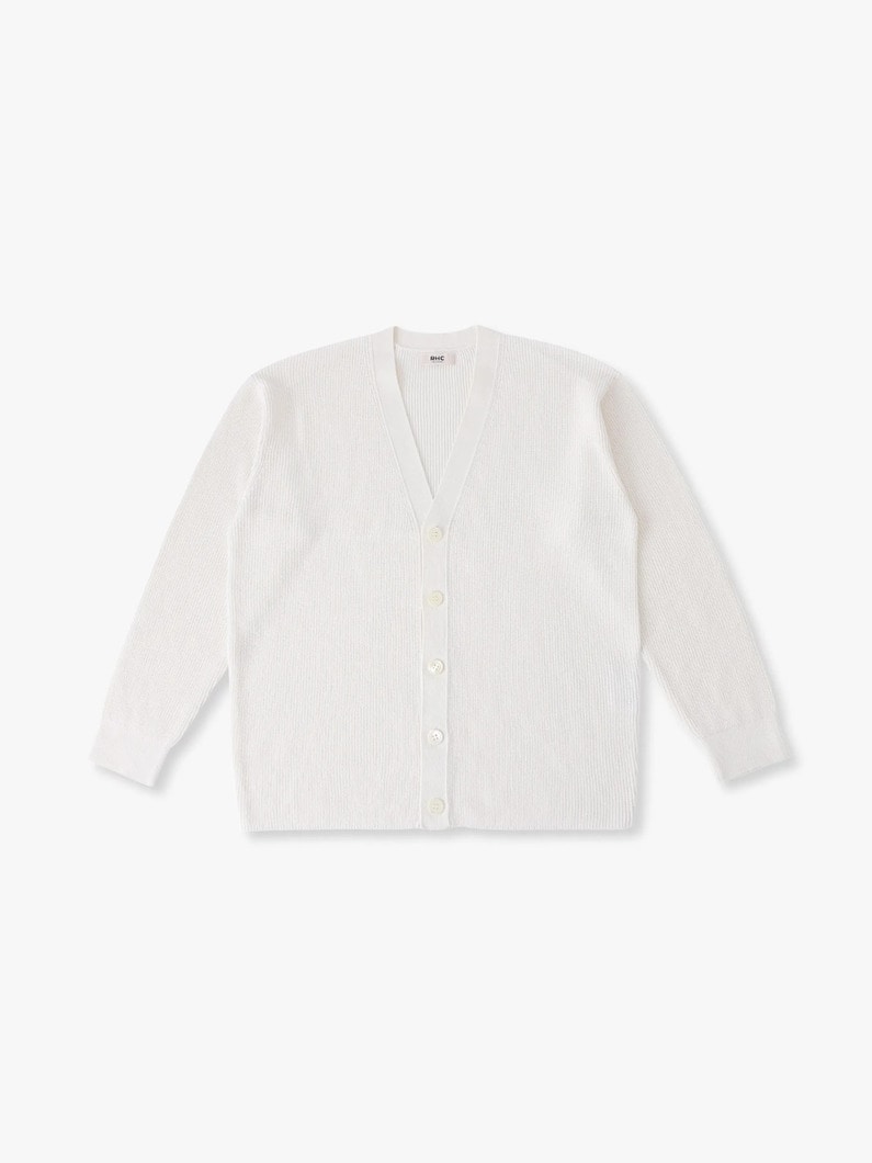 コットンペーパー ニットカーディガン 詳細画像 off white 4