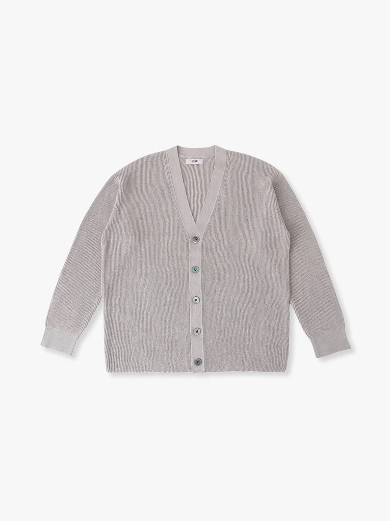 コットンペーパー ニットカーディガン 詳細画像 light gray 4