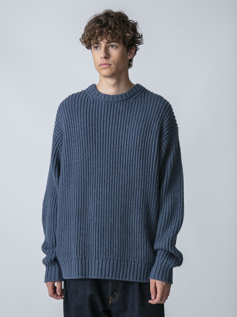 ターキー ロンハーマン グレー ニット セーター Ron Herman スムース ウールニット プルオーバー｜Ron Herman(ロンハーマン