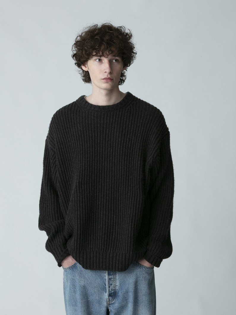 グランパ ニットプルオーバー 詳細画像 charcoal gray