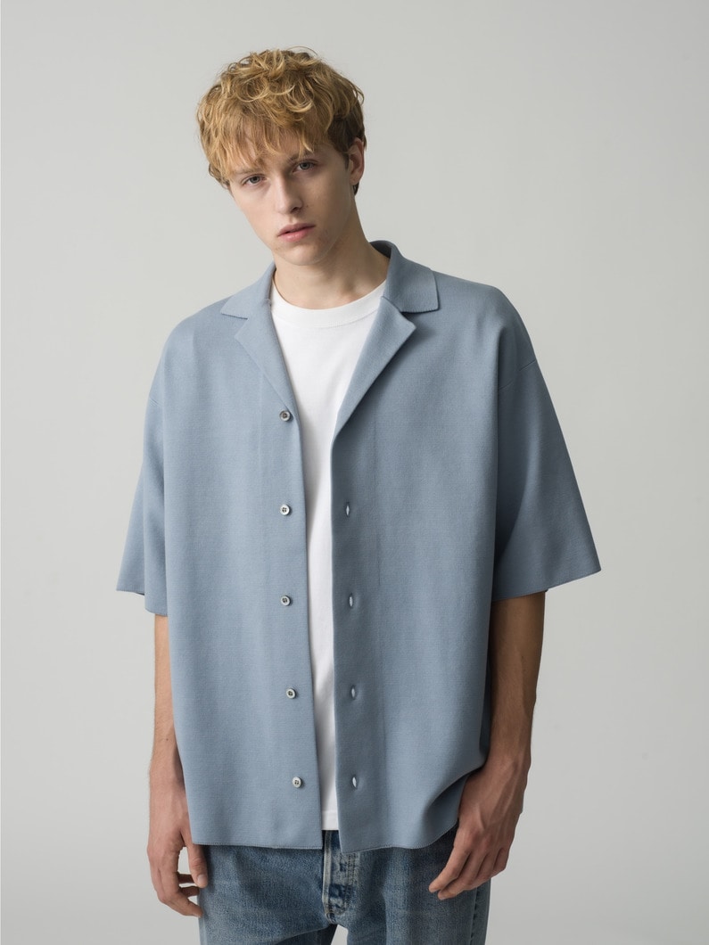 イーサン ニット ショートスリーブシャツ 詳細画像 light blue