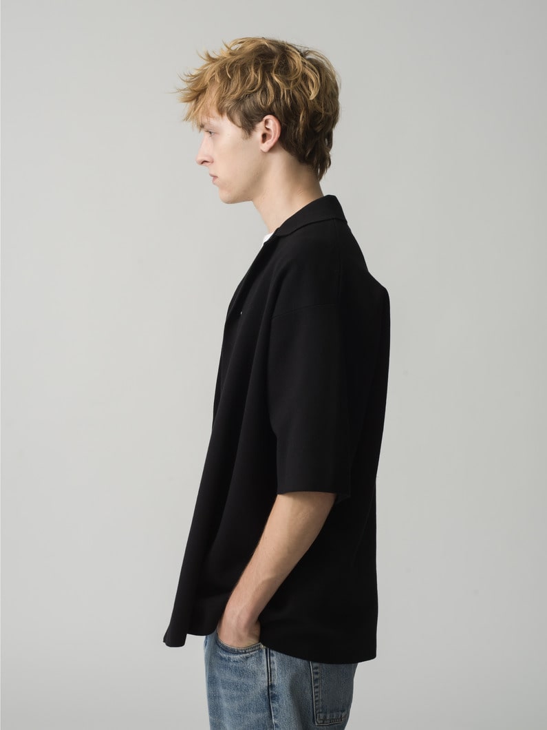 イーサン ニット ショートスリーブシャツ 詳細画像 black 2