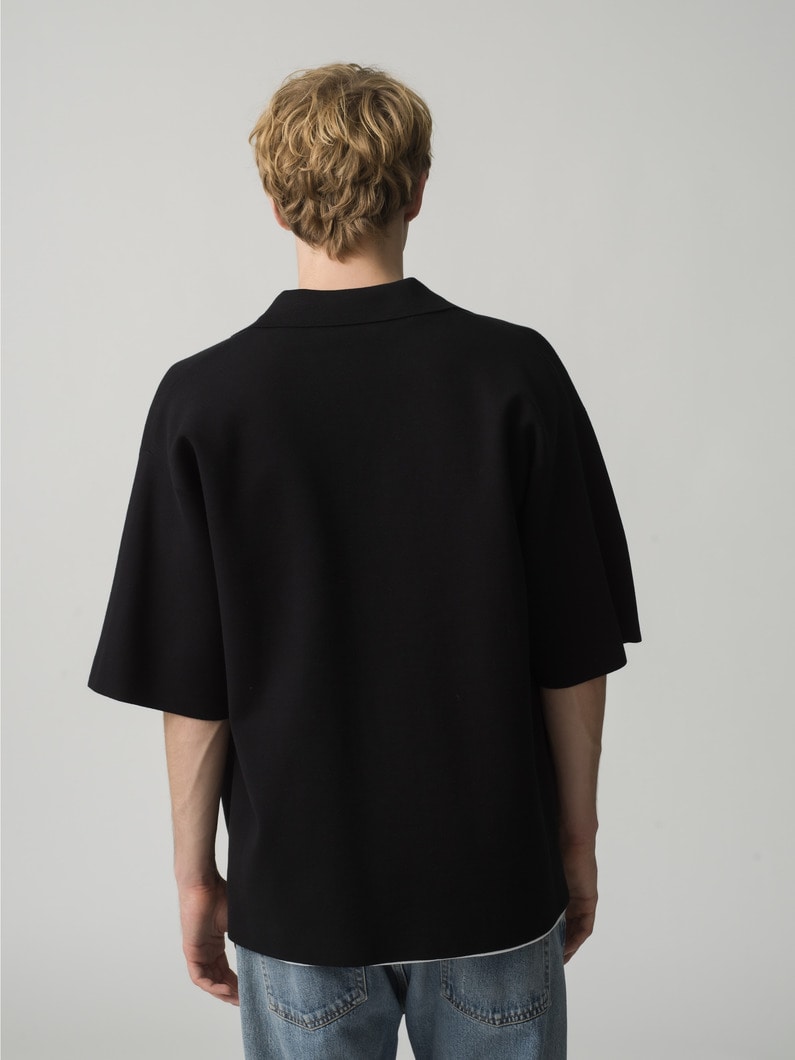 イーサン ニット ショートスリーブシャツ 詳細画像 black 3