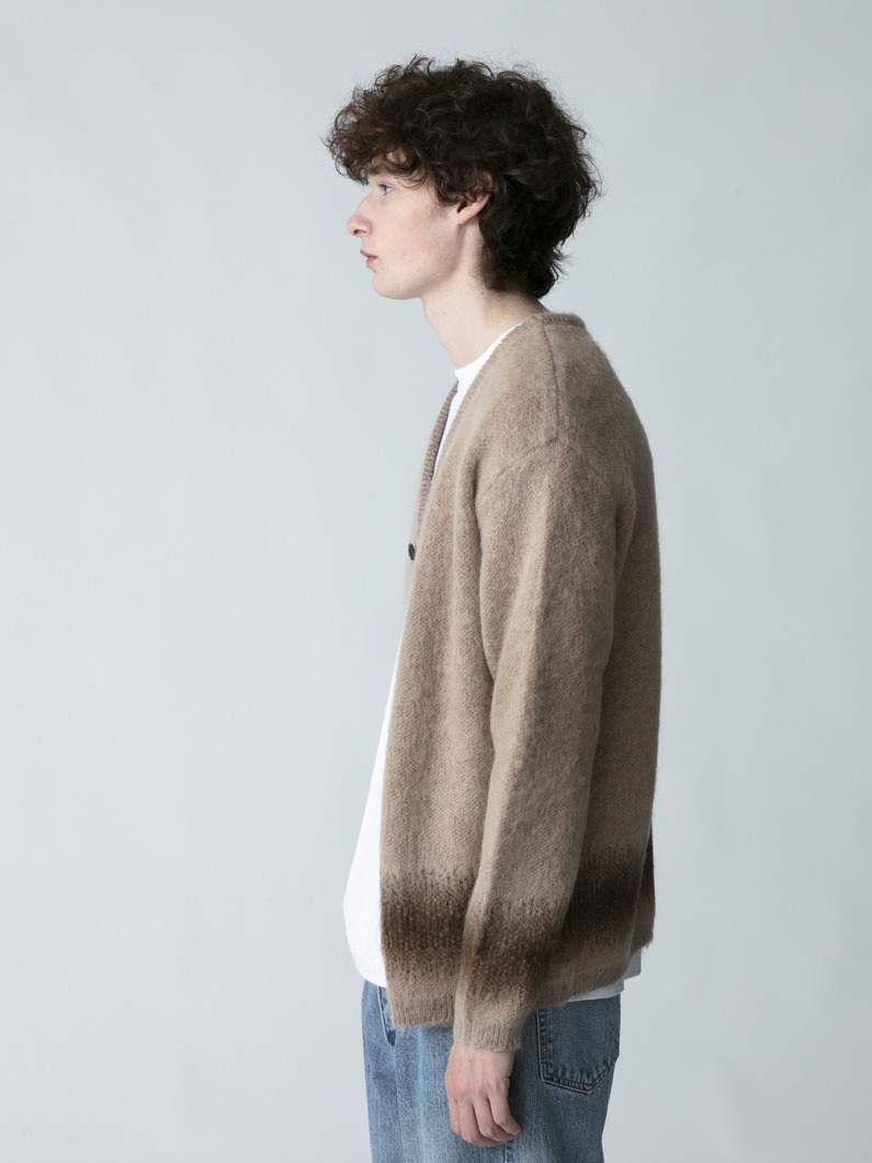 ジャカード モヘアニット カーディガン 詳細画像 beige 2