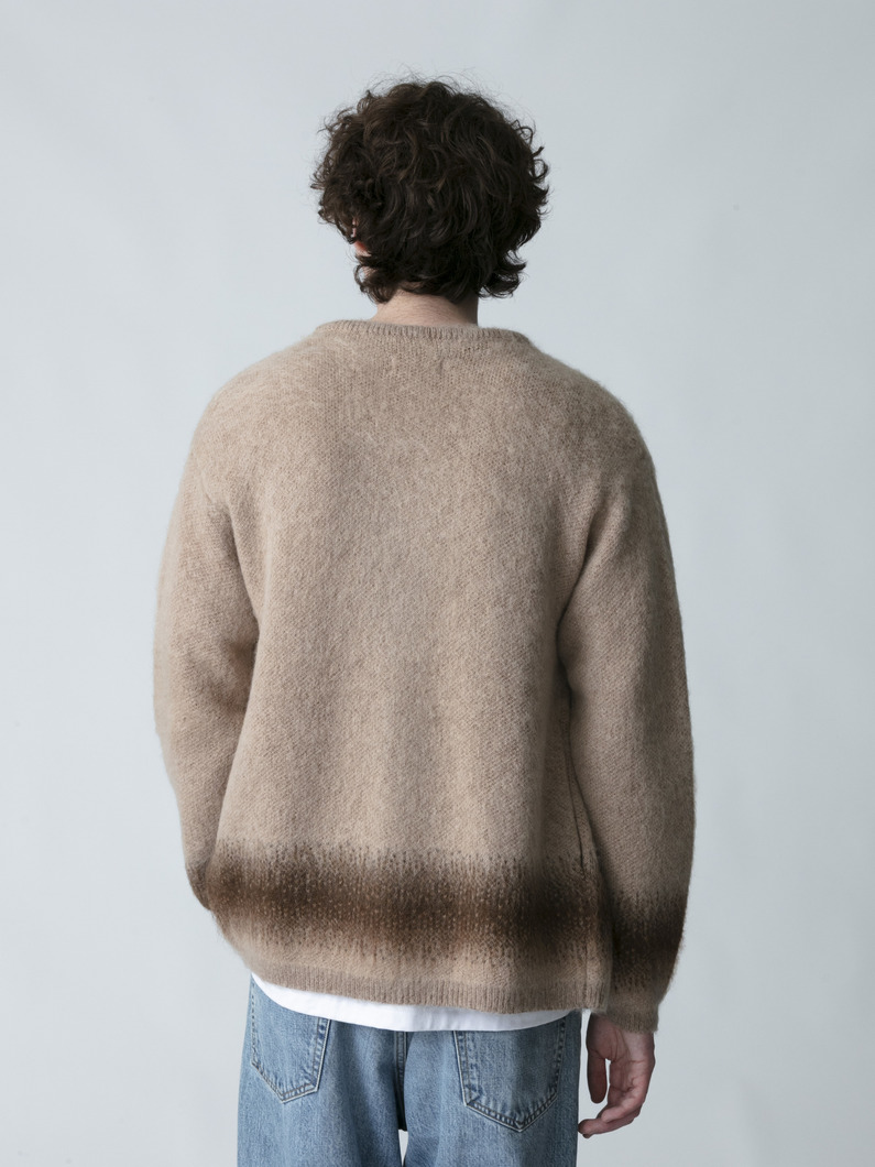 ジャカード モヘアニット カーディガン 詳細画像 beige 3