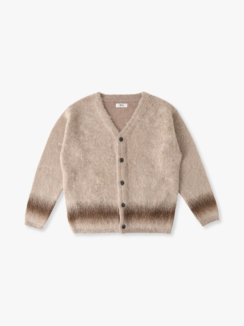 ジャカード モヘアニット カーディガン 詳細画像 beige 4